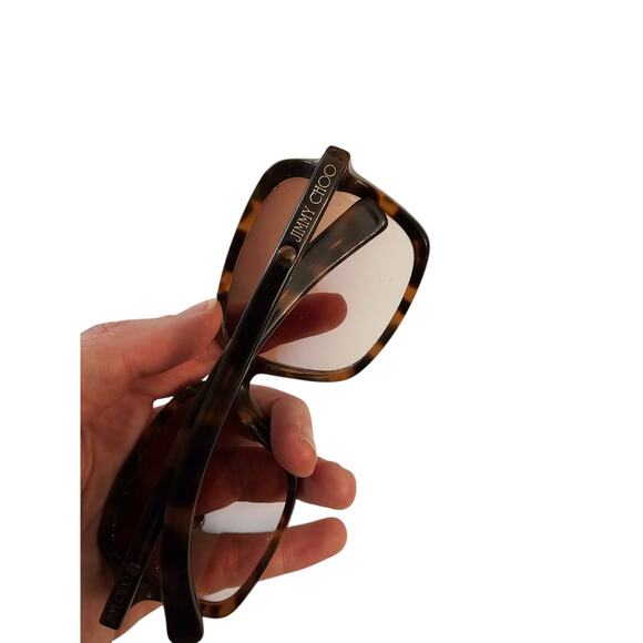Jimmy Choo Brown Gradient Rectangular Ladies Sunglasses Plastic Frame Tortoise - Picture 4 of 6